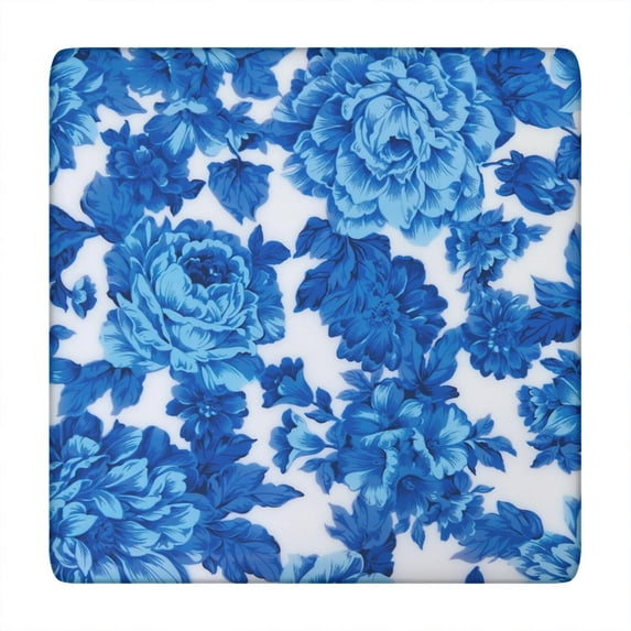 Square Tablecloth with Elastic Edges 34 * 34 Inch Waterproof Pioneer Colorful Floral Table Cover Washable Indoor and Outdoor for Party Kitchen Dinner Banquet Patio Picnic