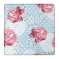 thumbnail image 1 of Square Tablecloth with Elastic Edges 36 * 36 Inch Pioneer Waterproof Pink Paper Peony Flowers Table Cover Washable Indoor and Outdoor for Party Kitchen Dinner Banquet Patio Picnic, 1 of 6