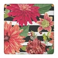 thumbnail image 1 of Square Tablecloth with Elastic Edges 36 * 36 Inch Pioneer Waterproof Red Asters Peony Flowers Floral Table Cover Washable Indoor and Outdoor for Party Kitchen Dinner Banquet Patio Picnic, 1 of 6