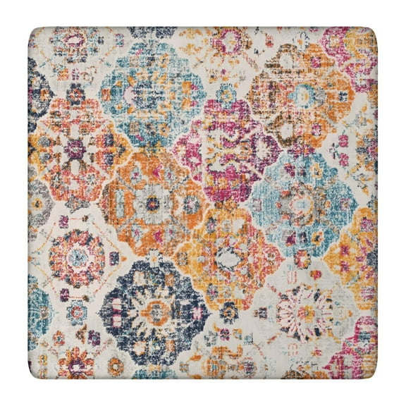 Square Tablecloth with Elastic Edges 36 * 36 Inch Waterproof Abstract Contemporary Table Cover Washable Indoor and Outdoor for Party Kitchen Dinner Banquet Patio Picnic