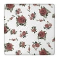 thumbnail image 1 of Square Tablecloth with Elastic Edges 36 * 36 Inch Waterproof Red Flower on White Table Cover Washable Indoor and Outdoor for Party Kitchen Dinner Banquet Patio Picnic, 1 of 3