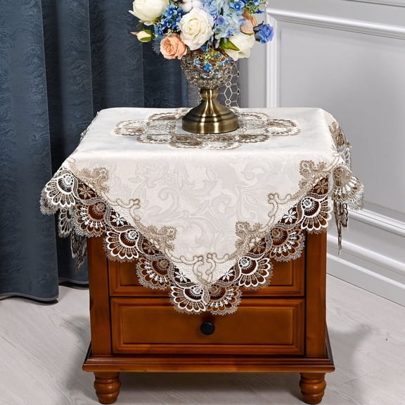 Square Tablecloth, Small Table Cloth, Coffee Table Cover, Bedside Table Cover Home Bedside Nightstand Tabletop Decoration