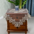 thumbnail image 1 of Square Tablecloth, Small Table Cloth, Coffee Table Cover, Bedside Table Cover Home Bedside Nightstand Tabletop Decoration, 1 of 2