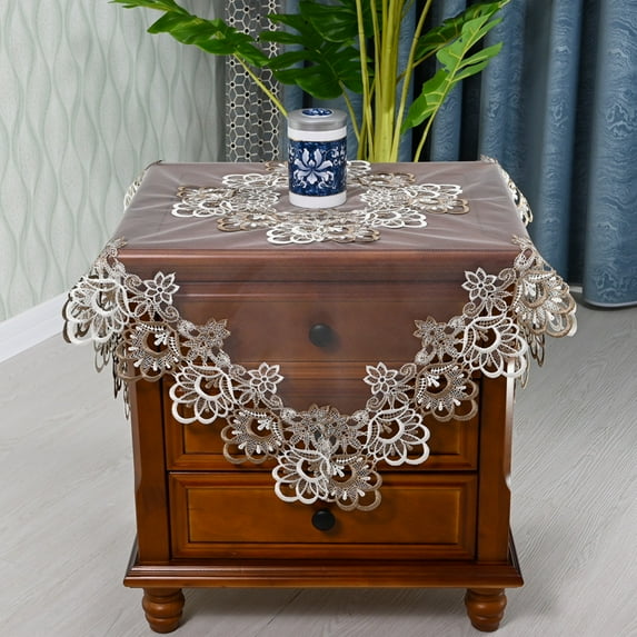 Square Tablecloth, Small Table Cloth, Coffee Table Cover, Bedside Table Cover Home Bedside Nightstand Tabletop Decoration