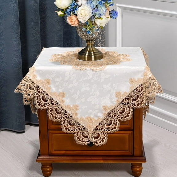 Square Tablecloth, Small Table Cloth, Coffee Table Cover, Bedside Table Cover Home Bedside Nightstand Tabletop Decoration