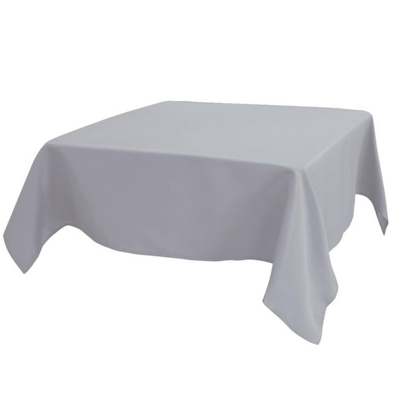 Square Tablecloth Stain Resistant PolYester Table Cover 55" x 55" Gray