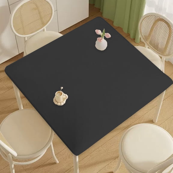 Square Tablecloth,Table Cloth Square Table,Card Table Tablecloth,Card Table Cover,34*34IN Tablecloth Stretch Wrapped Stretch Table Cover Tablecloth Table Cover Table Cover Tablecloths(Black)