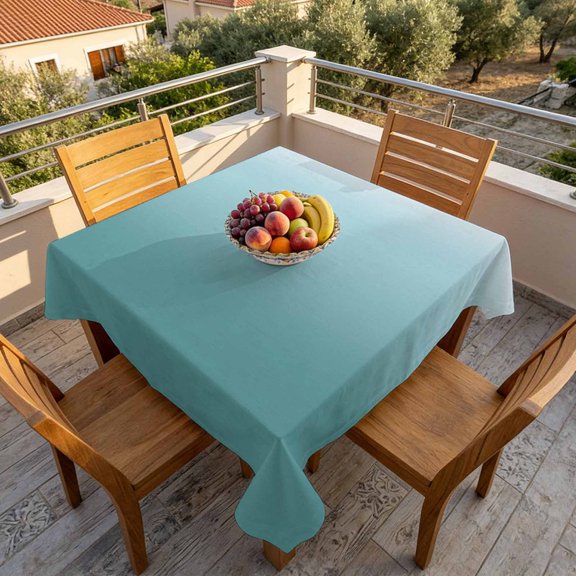 Square Tablecloth,Teal Gradient Ombre Waterproof Oil-Proof Table Cloth Kitchen Dining Tables Cover for Indoor Outdoor Wedding Holiday Party Decor,Green Color Turquoise