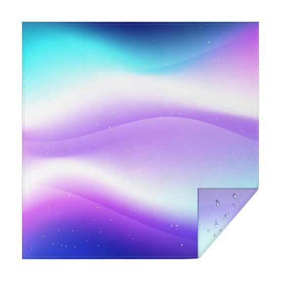 Square Tablecloth, Waterproof Polyester Table Cover, Wrinkle Resistant & Washable Fabric for Dining, Kitchen, Picnic, 42x42in(107x107cm), Mystical Liquid Galaxy Design