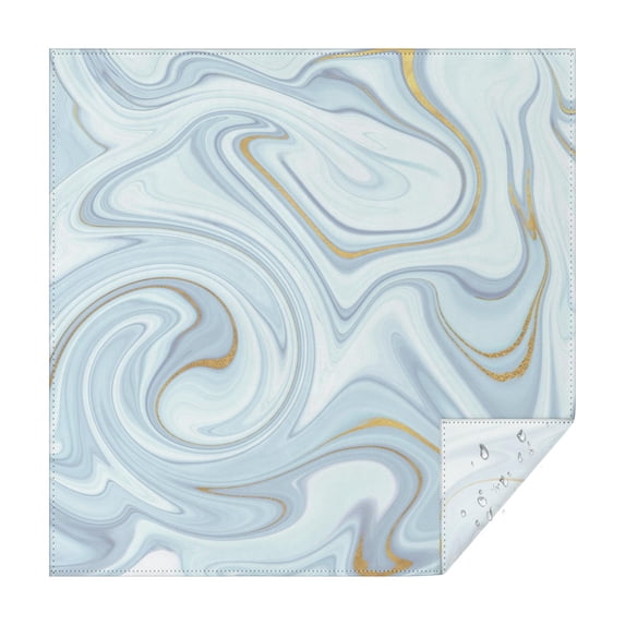 Square Tablecloth, Waterproof Polyester Table Cover, Wrinkle Resistant & Washable Fabric for Dining, Kitchen, Picnic, 52x52in(132x132cm), Liquid & Marble Print