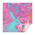 thumbnail image 1 of Square Tablecloth, Waterproof Polyester Table Cover, Wrinkle Resistant & Washable Fabric for Dining, Kitchen, Picnic, 52x52in(132x132cm), Liquid & Marble Print, 1 of 6