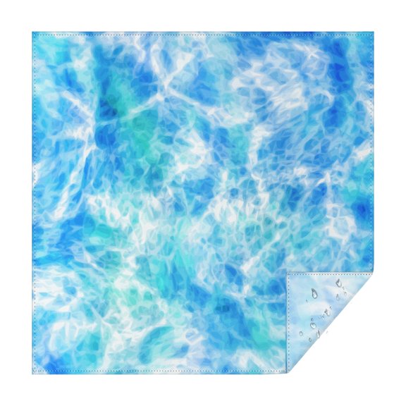 Square Tablecloth, Waterproof Polyester Table Cover, Wrinkle Resistant & Washable Fabric for Dining, Kitchen, Picnic, 52x52in(132x132cm), Mystical Liquid Galaxy Design