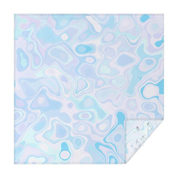 Square Tablecloth, Waterproof Polyester Table Cover, Wrinkle Resistant & Washable Fabric for Dining, Kitchen, Picnic, 52x52in(132x132cm), Mystical Liquid Galaxy Design