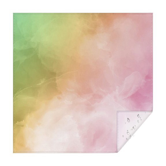 Square Tablecloth, Waterproof Polyester Table Cover, Wrinkle Resistant & Washable Fabric for Dining, Kitchen, Picnic, 52x52in(132x132cm), Mystical Liquid Galaxy Design