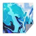 thumbnail image 1 of Square Tablecloth, Waterproof Polyester Table Cover, Wrinkle Resistant & Washable Fabric for Dining, Kitchen, Picnic, 60x60in(152x152cm), Liquid & Marble Print, 1 of 6