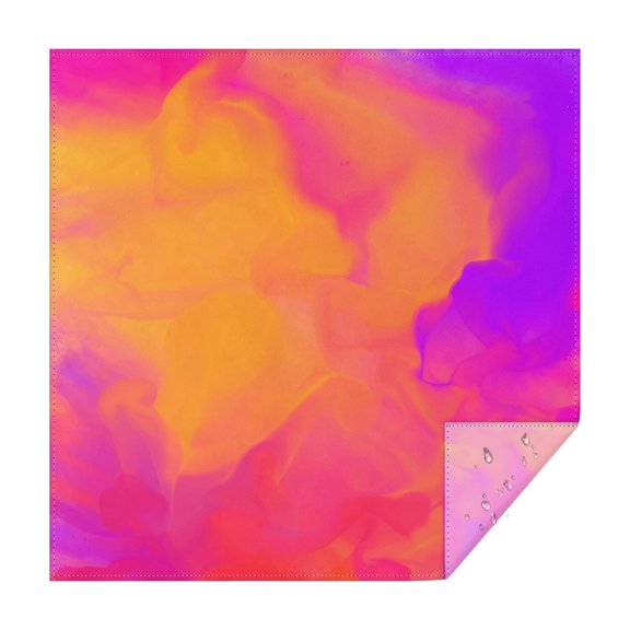 Square Tablecloth, Waterproof Polyester Table Cover, Wrinkle Resistant & Washable Fabric for Dining, Kitchen, Picnic, 60x60in(152x152cm), Mystical Liquid Galaxy Design