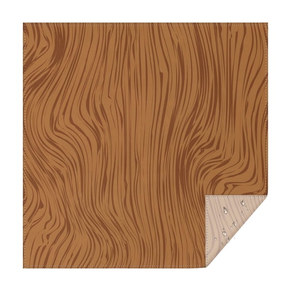 Square Tablecloth, Waterproof Polyester Table Cover, Wrinkle Resistant & Washable Fabric for Dining, Kitchen, Picnic, 42x42in(107x107cm), Wood Print