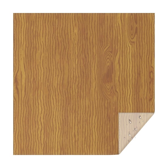 Square Tablecloth, Waterproof Polyester Table Cover, Wrinkle Resistant & Washable Fabric for Dining, Kitchen, Picnic, 52x52in(132x132cm), Wood Print