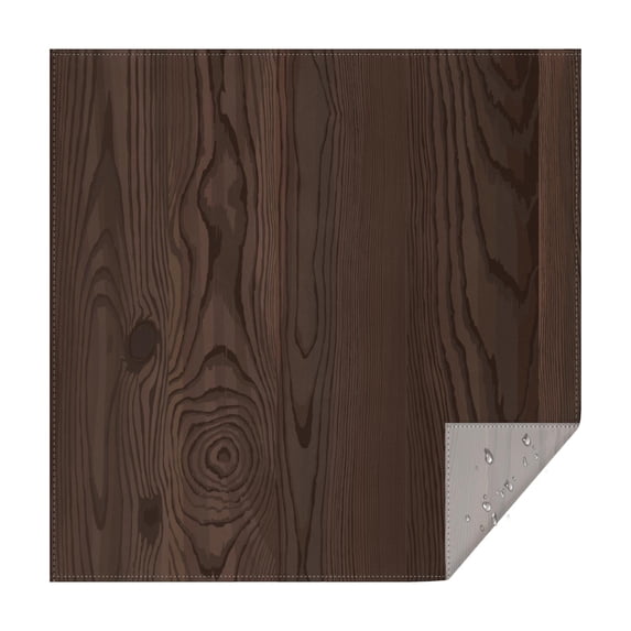 Square Tablecloth, Waterproof Polyester Table Cover, Wrinkle Resistant & Washable Fabric for Dining, Kitchen, Picnic, 60x60in(152x152cm), Wood Print