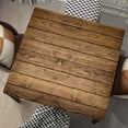 thumbnail image 1 of Square Tablecloth Wood Grain Fitted Table Cover Wipe Clean Cloth Retro Wooden Tablecloths with Elastic Edge Waterproof Polyester Cloths for Indoor Outdoor, Fit for 32"x32" Tables, Style-6, 1 of 4