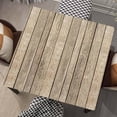 thumbnail image 1 of Square Tablecloth Wood Grain Fitted Table Cover Wipe Clean Cloth Tan Wooden Tablecloths with Elastic Edge Waterproof Polyester Cloths for Indoor Outdoor, Fit for 32"x32" Tables, Style-9, 1 of 4