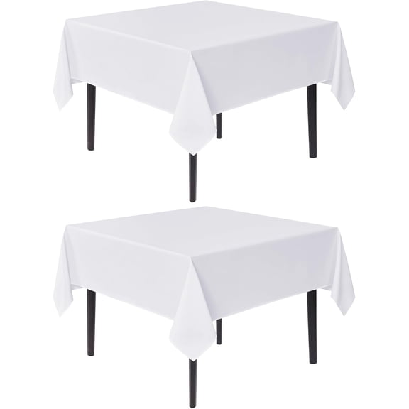 Square Tablecloths 54x54 Inch - Teal Fabric Table Cloth for Square or Round Tables, Washable Polyester Table Cover for Dinner, Holiday Party, Decorative Display Tables