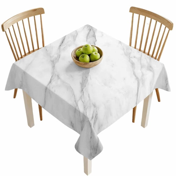Square Tablecloths, Abstract Marble Texture Waterproof Table Cloths, Nature Stone Artwork Spillproof Decorative Dining Table Covers for Kitchen,Indoor Outdoor Parties, Camping 54x54in