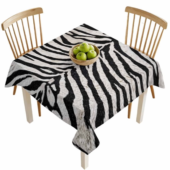Square Tablecloths, Zebras Tiger Stripes Waterproof Table Cloths, Abstract Animal Print Spillproof Decorative Dining Table Covers for Kitchen,Indoor Outdoor Parties, Camping 54x54in