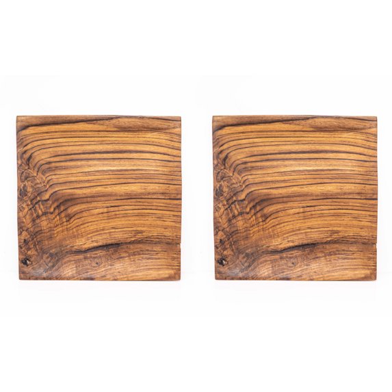 Square Teak Wood Plate - Large 2-Pack