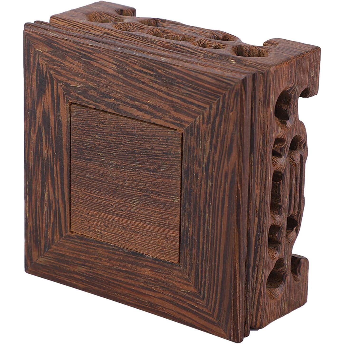 Petit Socle Carré En Bois Massif Pour Pot à Thé, Vase Ou Bonsaï - Décoration Neuve - Fabriqué En Chine