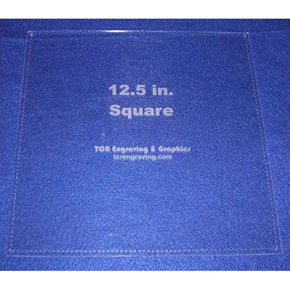 Square Template 12.5" with Seam Allowance - Clear 1/8" 60 Degree