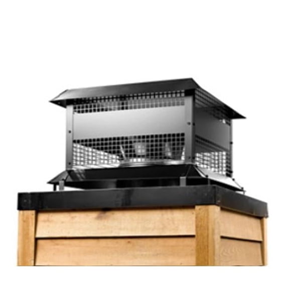 Square Termination Painted Cap, Black