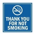 thumbnail image 1 of Square Thank You For Not Smoking Sign (Blue) - Large, 1 of 1