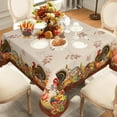 thumbnail image 1 of Square Thanksgiving Tablecloth 60×60 Inch, Fall Tablecloths Thanksgiving Pumpkin Turkey Washable Table Cover, Autumn Decoration Table Cloths Decor for Party Picnic Dinner, 1 of 6