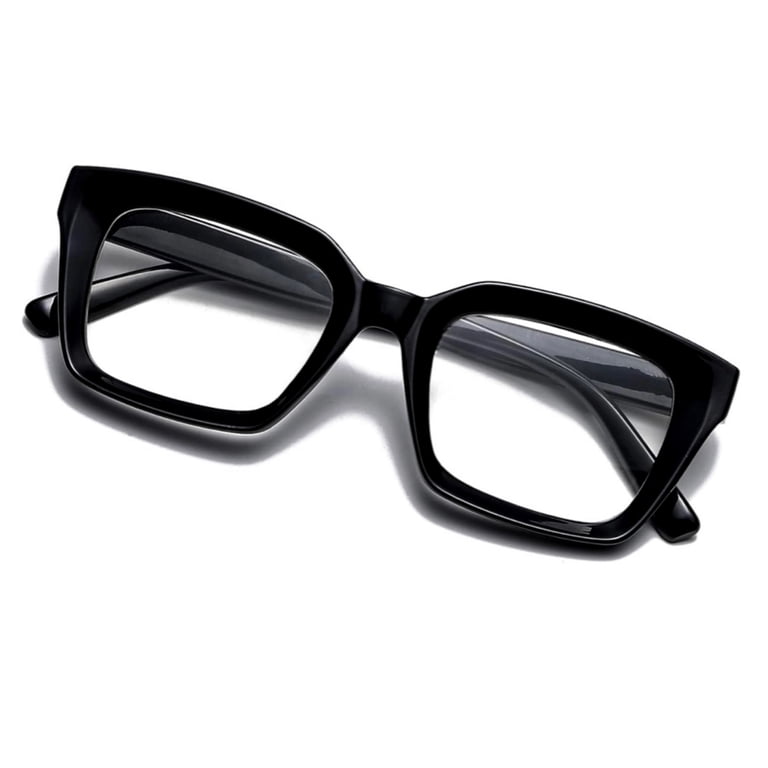 Square Thick Frame Sunglasses Chunky Rectangle Composite Amazon.com: EYLRIM Thick Square Frame Sunglasses for Women  main image 4