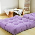 thumbnail image 1 of Square Thicken Floor Cushion,Cotton Linen Thick Meditation Pillow ,22x22 Inch,Purple, 1 of 8
