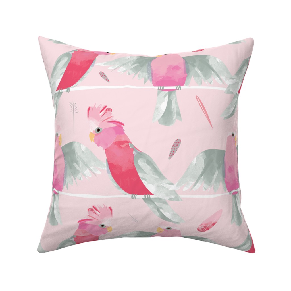 Art Animal Throw Pillow Covers Pack of 2 18x18 Inch (Cockatoo And