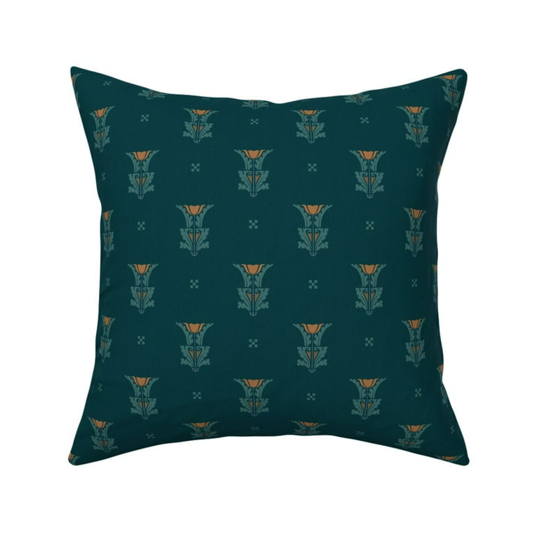 Teal and outlet mustard throw