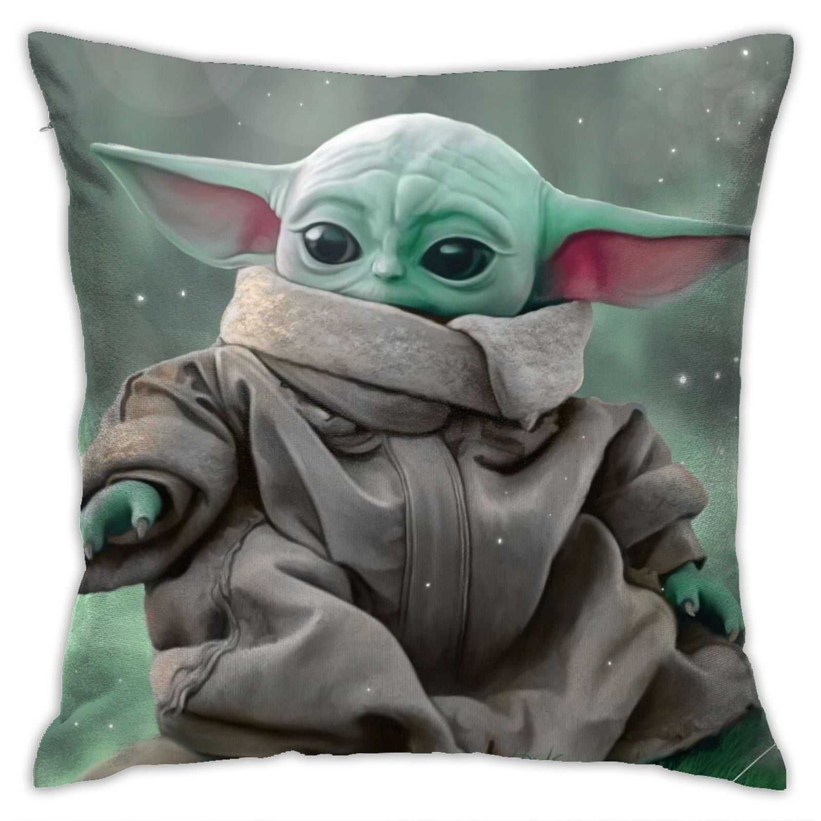 Baby Lounger Pillow Star Wars Yoda Baby Velvet Throw Pillow Cases - Main Image