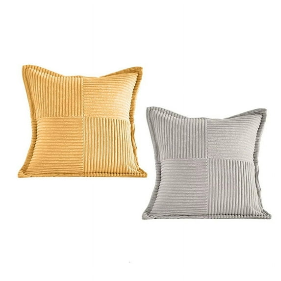 Square Throw Pillow Covers Corduroy Square Throw Pillow Cases Soft Zipper Pillowcase Household Decoration for Bedroom