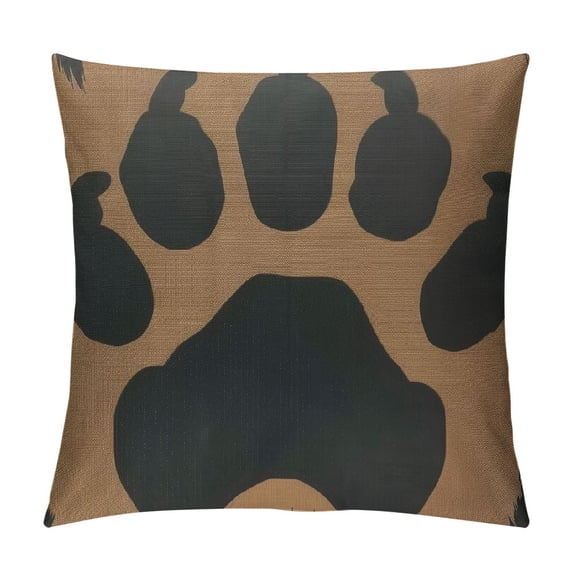 Square Throw Pillow Covers Dog Animal on Brown Background Pillow Cases Decorative for Home Bedroom Sofa Pillowcases Standard Size Inch