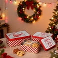 thumbnail image 1 of Christmas Cookie Tins Set of 3, Rectangle Holiday Gift Boxes - Metal Storage Tins for Storing Cookies, Snacks, Chocolates, Vintage Design for Storage & Christmas Decoration, 1 of 5