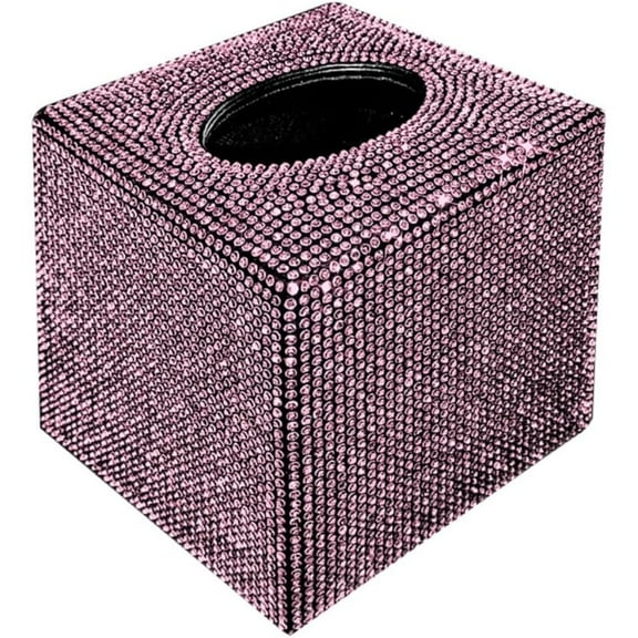Square Tissue Box Bling Bling Crystal Rhinestone Tissue Container Shining Tissue Storage Box Fashion Desktop Decoration Tissue Organizer