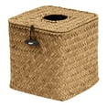 thumbnail image 1 of Square Tissue Box Cover, Woven Seagrass Decorative Tissue Holder for Bathroom, Living Room, Table, Countertop, and Home Decor, Storage Organizer Cube, 1 of 7