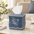 Square Tissue Box Cover for Modern Home Decor, Capri, 8.50 x 7.91 x 7. ...
