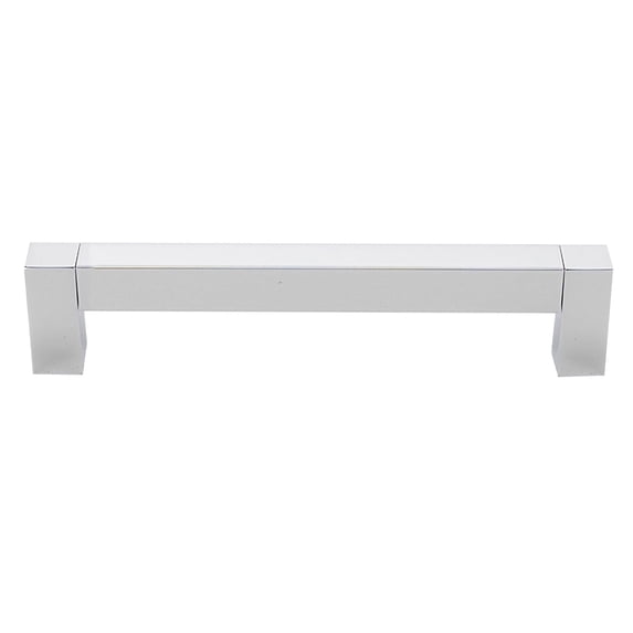 Square Top 6" Center Bar Pull, Polished Chrome