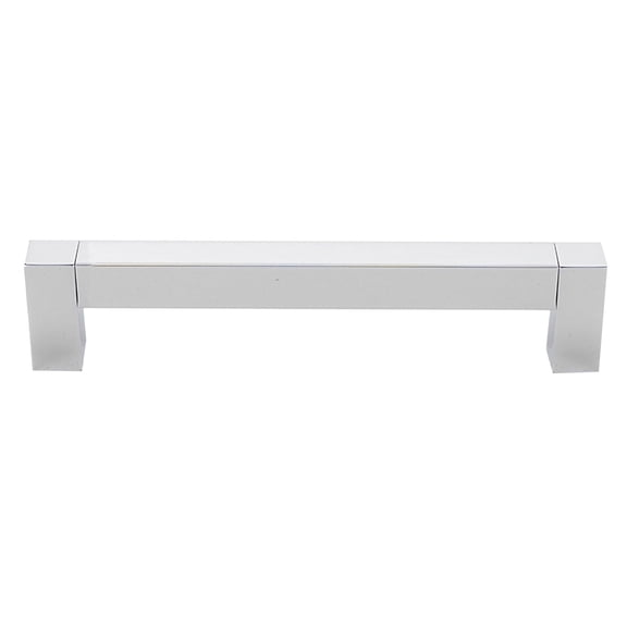 Square Top 6" Center Bar Pull, Polished Chrome