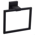 thumbnail image 1 of Square Towel Rack Stylish Bathroom Holder for Hand Shower and Bath Towels Stainless Steel Wall Mounted Hanger in Sleek Matte Black Finish, 1 of 5