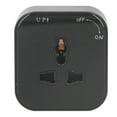 Square Track Adapter Surface Mounted Power Outlet Socket with Indicator Universal Interface 250V