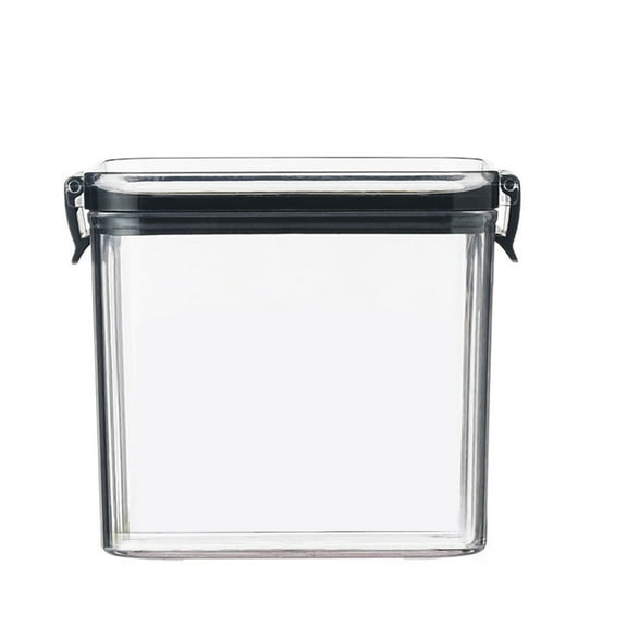 Square Transparent Airtight Jar Fresh Keeping Kitchen Grain Storage Jar Snack Dried Fruit Storage Jar Chips Container Baking Storage Containers for Storage Oil Storage Container for Kitchen Storage